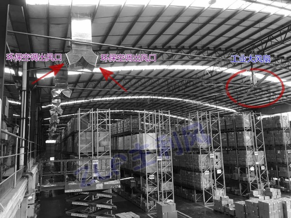 大型倉庫采用扇機通風(fēng)降溫案例